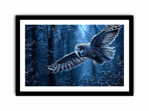 misty owl canvas art bedroom