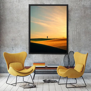 surreal desert canvas print hallway