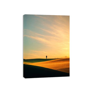 surreal desert canvas print hallway