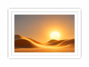 minimal desert sun canvas living room