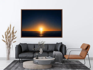 dark ocean sunset canvas art