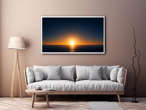 dark ocean sunset canvas art