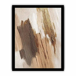 neutral gold abstract canvas bedroom