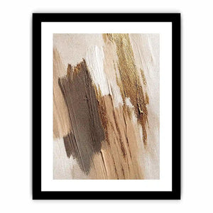 neutral gold abstract canvas bedroom
