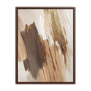 neutral gold abstract canvas bedroom