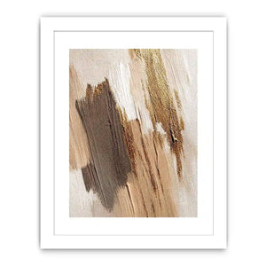 neutral gold abstract canvas bedroom