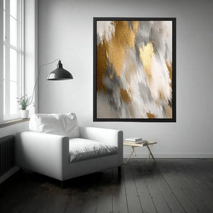 soft neutral abstract canvas art bedroom