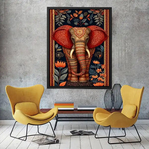 ornate elephant luxury canvas wall art