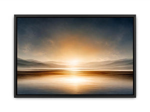 neutral shoreline minimal canvas art