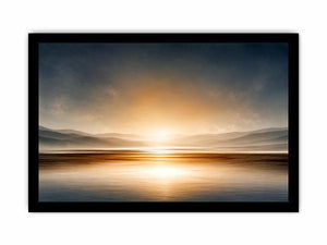 neutral shoreline minimal canvas art