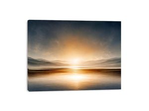 neutral shoreline minimal canvas art