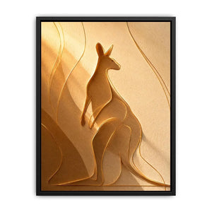 minimal kangaroo line art print