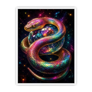 colorful fantasy snake canvas art