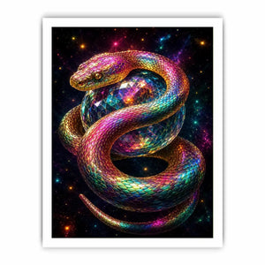 colorful fantasy snake canvas art