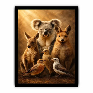 australian animal nursery canvas art
