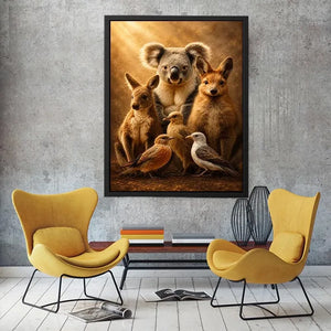 australian animal nursery canvas art