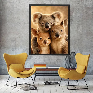 koala kangaroo nursery canvas print