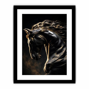 black horse luxury canvas art