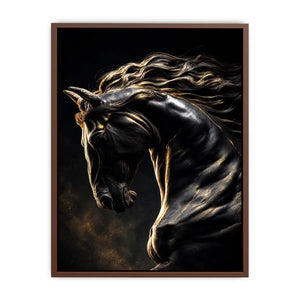 black horse luxury canvas art