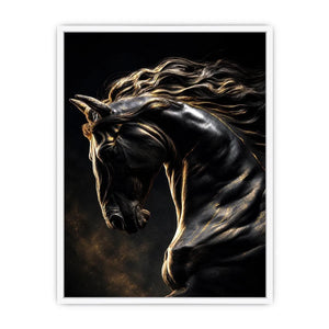 black horse luxury canvas art