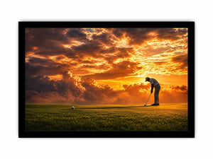 golf sunset office canvas art