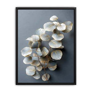 white botanical canvas print