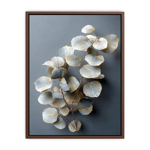 white botanical canvas print