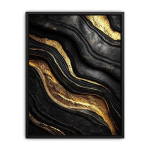 black gold abstract wall art