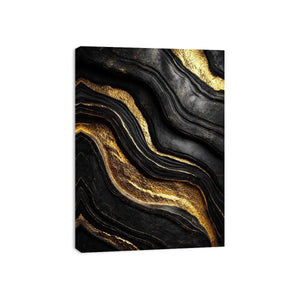 black gold abstract wall art