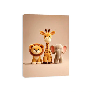 cute safari animal canvas