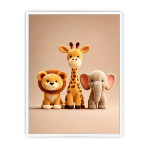 cute safari animal canvas