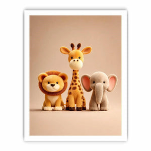 cute safari animal canvas