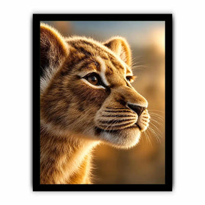 lion cub portrait canvas