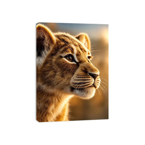 lion cub portrait canvas