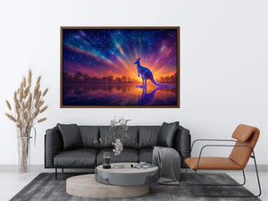 cosmic kangaroo canvas print