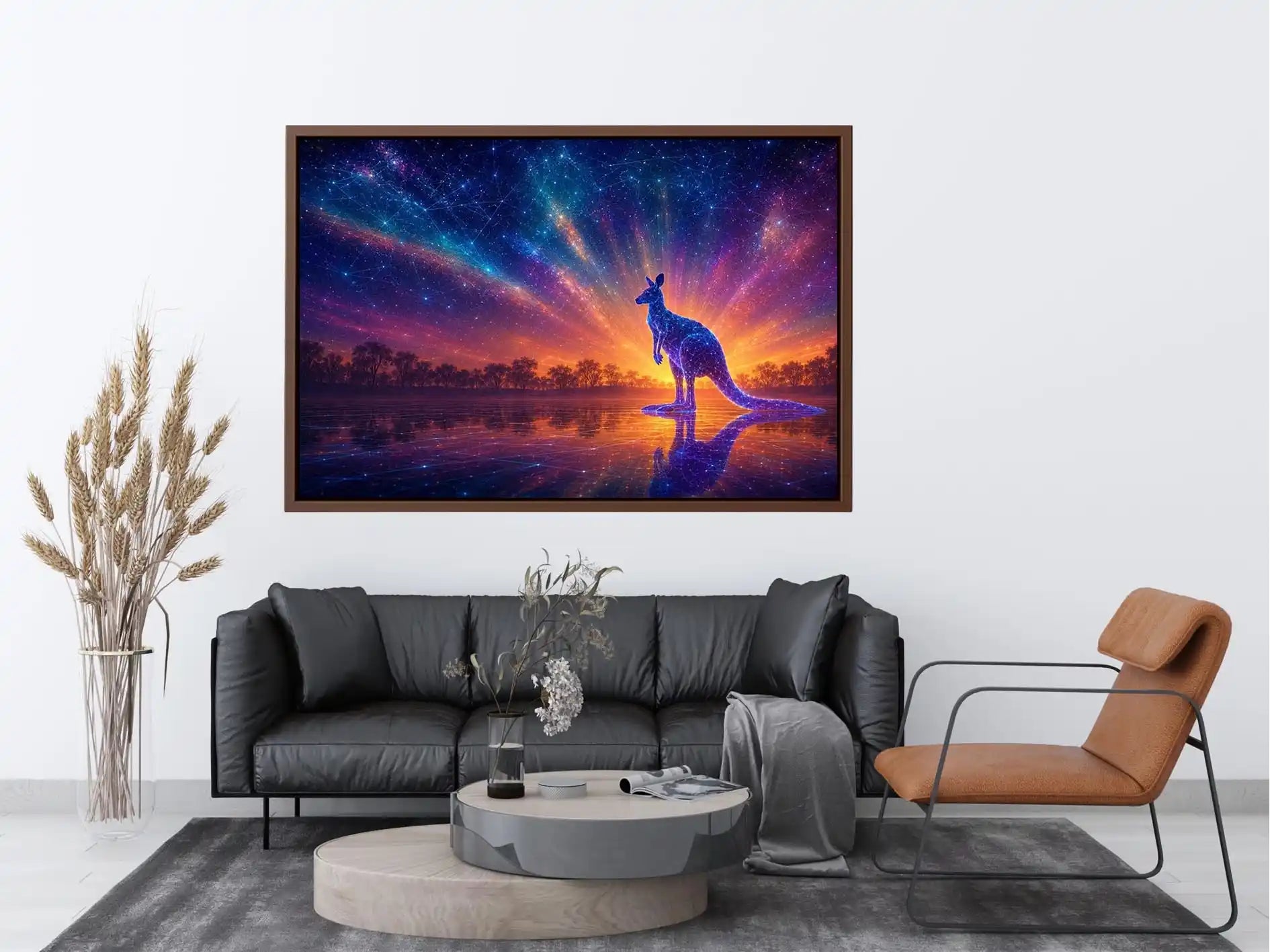 cosmic kangaroo canvas print
