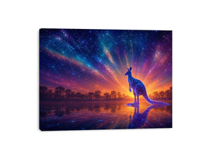 cosmic kangaroo canvas print