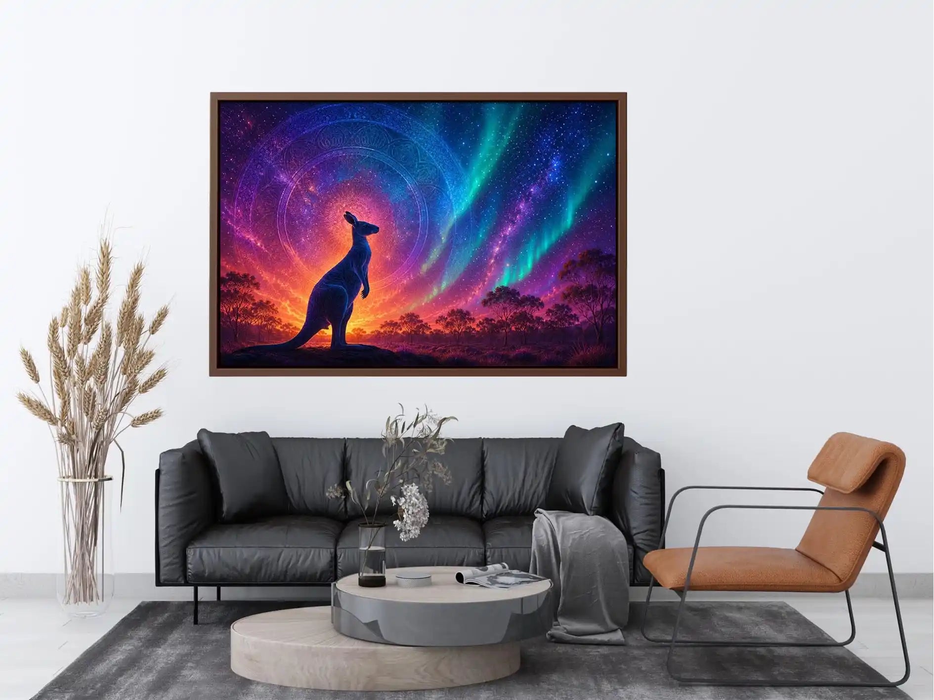 aurora kangaroo wall art