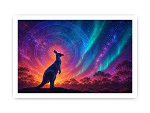 aurora kangaroo wall art