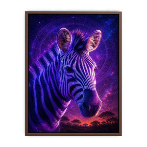 purple zebra portrait art