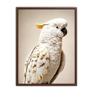 white cockatoo canvas print