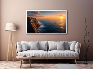 coastal cliff ocean canvas print living room