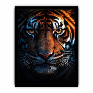 dramatic tiger portrait canvas art office