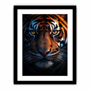 dramatic tiger portrait canvas art office