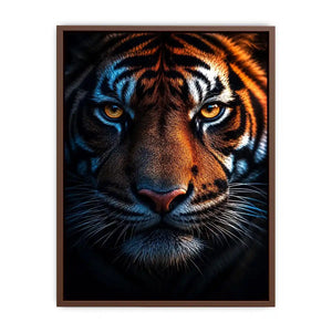 dramatic tiger portrait canvas art office