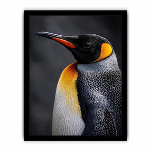 king penguin portrait canvas print bedroom