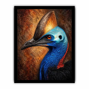 cassowary portrait wall art office