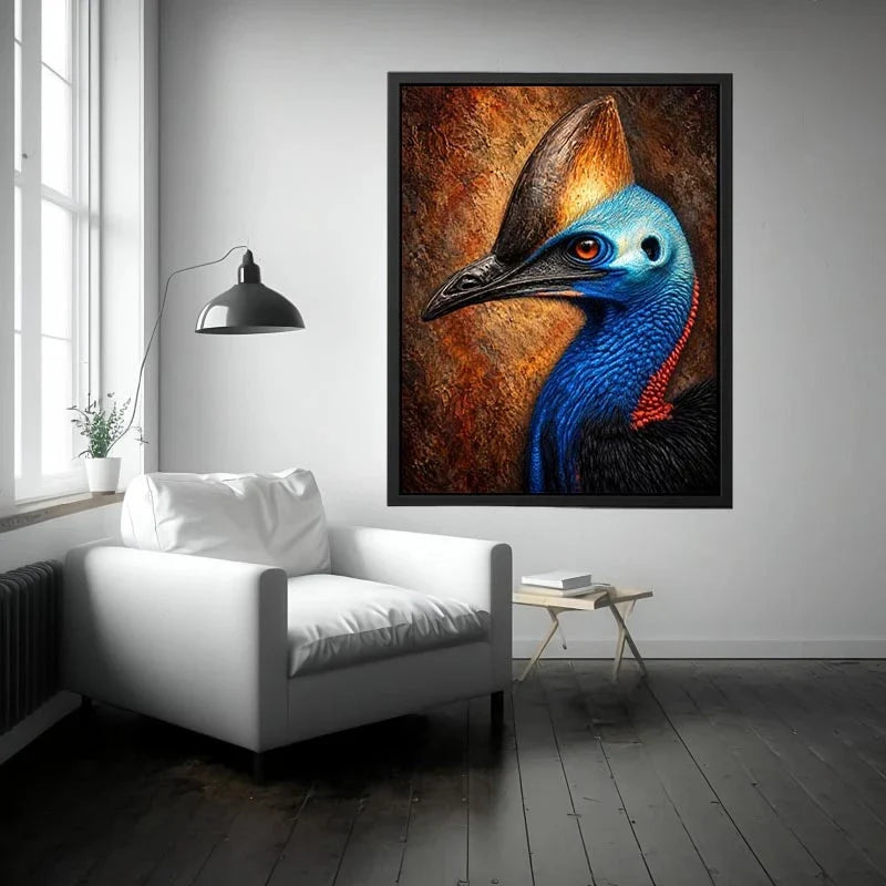 cassowary portrait wall art office