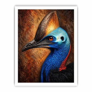 cassowary portrait wall art office