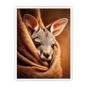baby kangaroo canvas art nursery